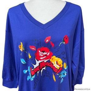 Love Moschino Crop Sleeved women's shirt SIZE 10 NEW WITH TAG